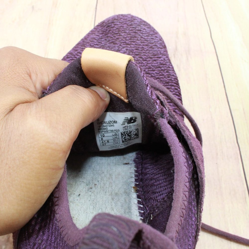 New Balance Wcruzom Purple Fabric Lace-up Running Shoes Size 10 B - Picture 8 of 9